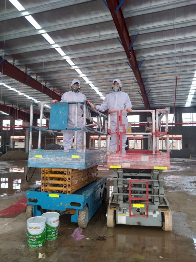 Thiết bị thi công sơn kết cấu thép