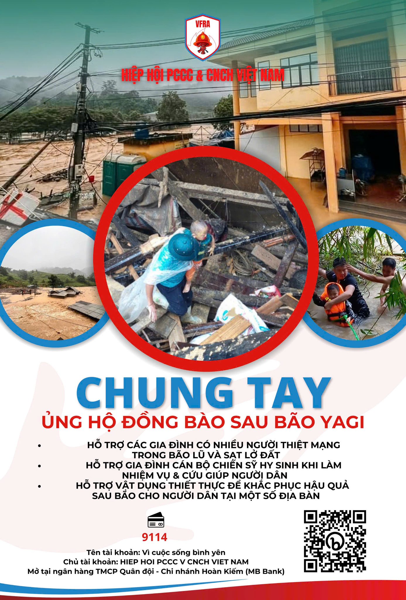DESAM đồng hành cùng Hiệp Hội PCCC Việt Nam hỗ trợ nạn nhân bão Yagi